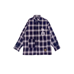 Bulk order long-sleeved shirts Personally designed plaid embroidery LOGO group plaid shirt Shirt garment factory R350 Bulk order long-sleeved shirts Personally designed plaid embroidery LOGO group plaid shirt Shirt garment factory R350